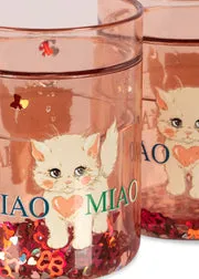 Konges Sløjd Glitterbekers 2-Pack Ciao Miao 180ml