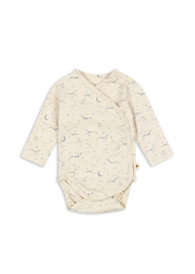 Konges Sløjd Basic newborn romper cielo marino biokatoen