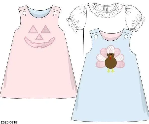 Busy Bee Jack O Lantern jurk 2-delig omkeerbaar