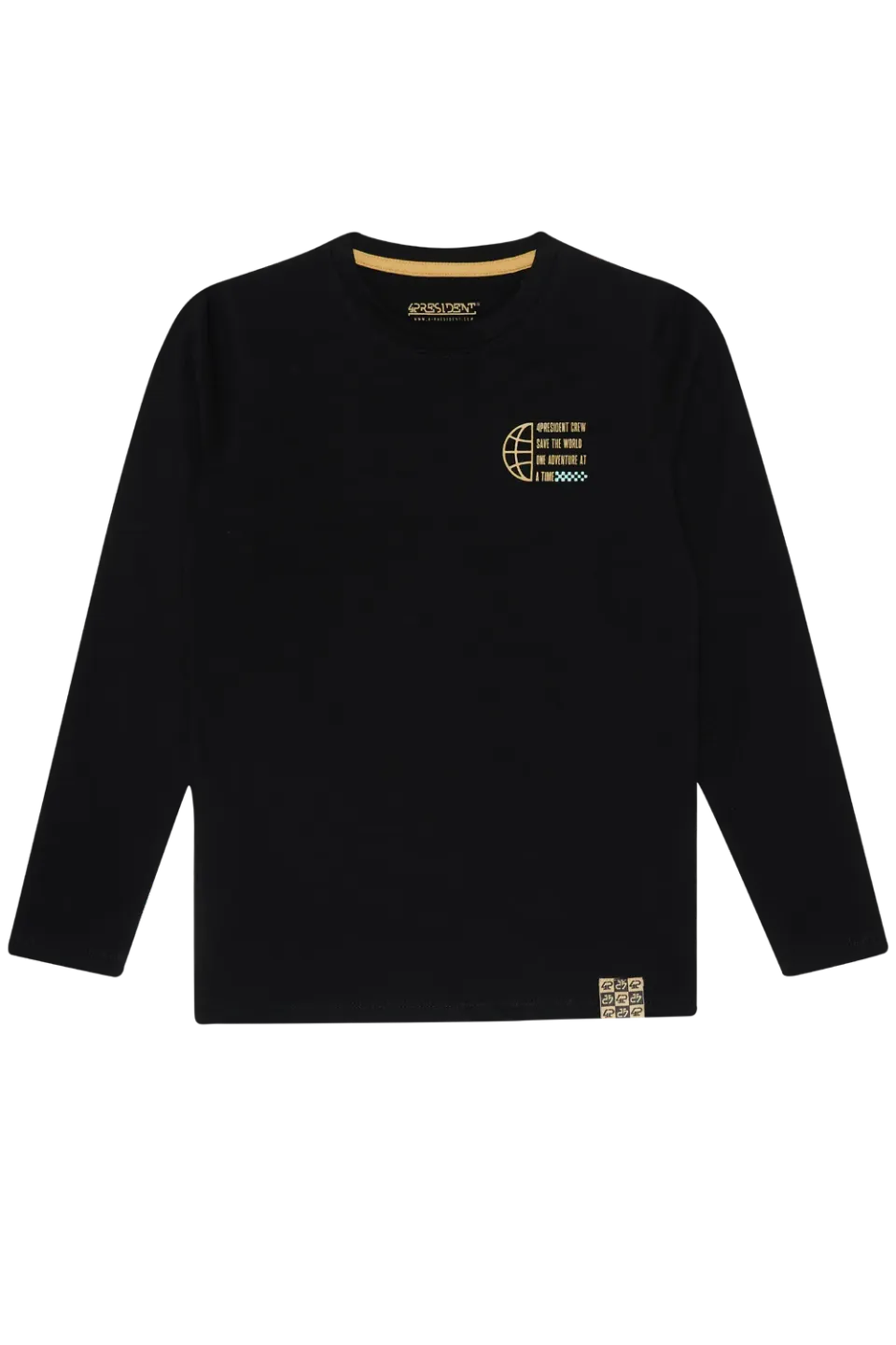 4President Armin Black longsleeve katoen jongens