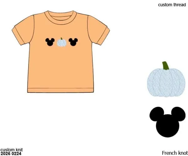 Busy Bee Smocks Halloween French Knot Mouse jongensshirt