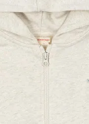 Konges Sløjd Loupy Zip Hoodie off white melange biokatoen