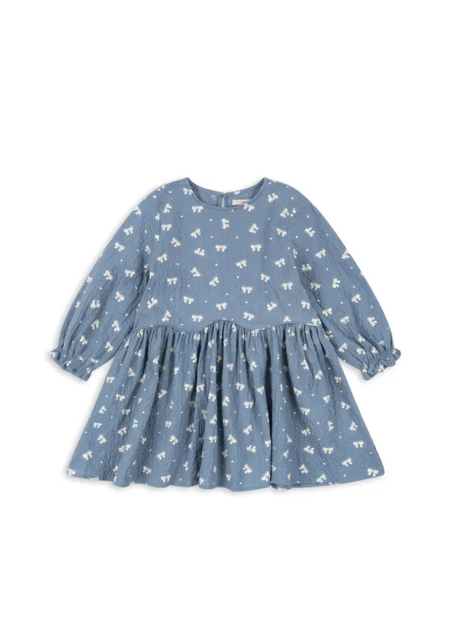Konges Sløjd Vida jurk boucle blue biokatoen