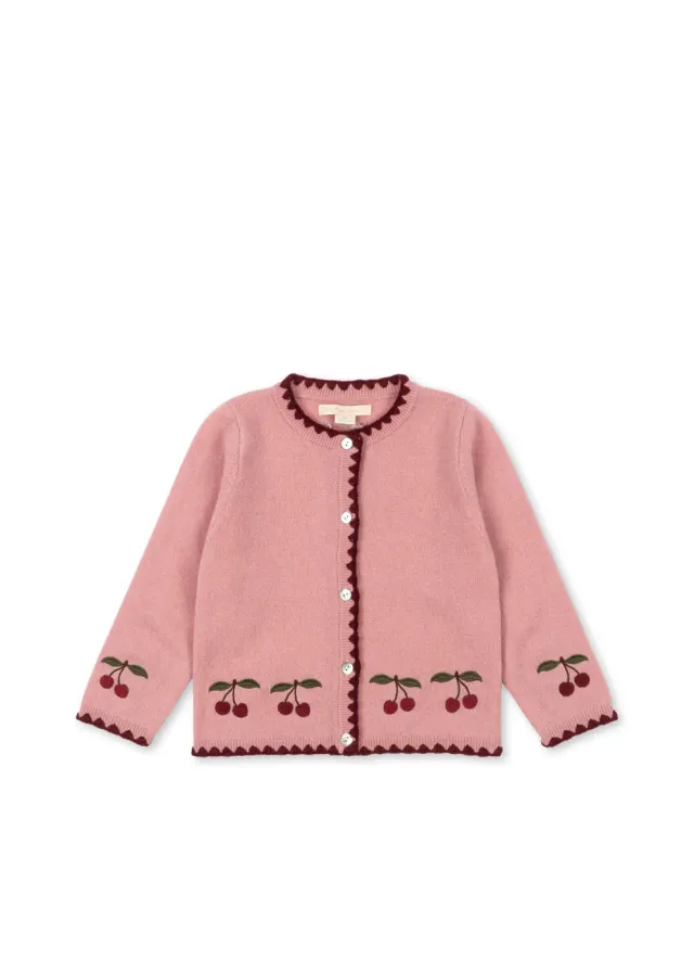 Konges Sløjd Collette cardigan pale blush wollen vest