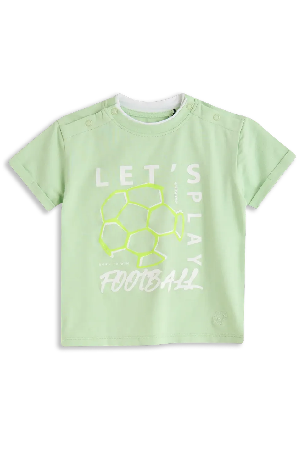 4President Dylan T-shirt jongens pastelgroen balprint