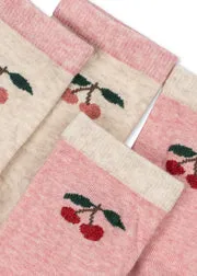 Konges Sløjd sokken cherry 2-pack kers katoen