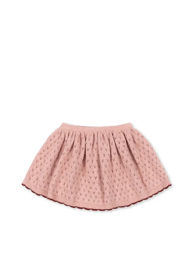 Konges Sløjd Holiday gebreide rok mellow rose glitter