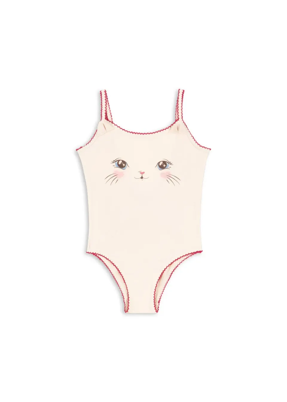 Konges Sløjd Kitty badpak soft pink kattenprint