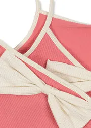 Konges Sløjd Bowie bikini bubblegum seersucker met strik