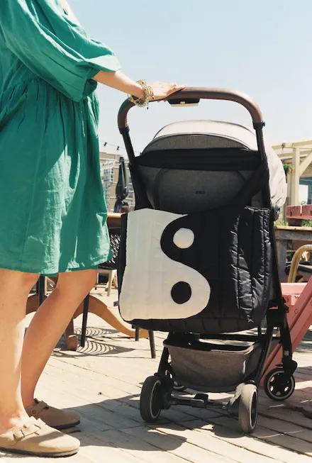 The Mompany Mom Bag YinYang tas zwart wit waterafstotend