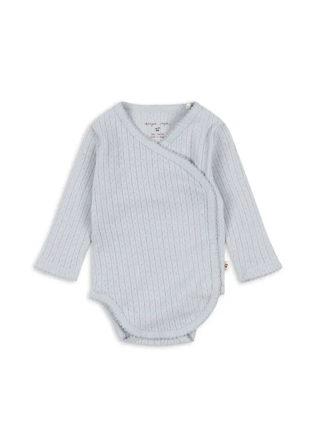 Konges Sløjd Minnie newborn romper gray dawn biokatoen