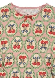Konges Sløjd Drey jurk cherry bow biokatoen jersey