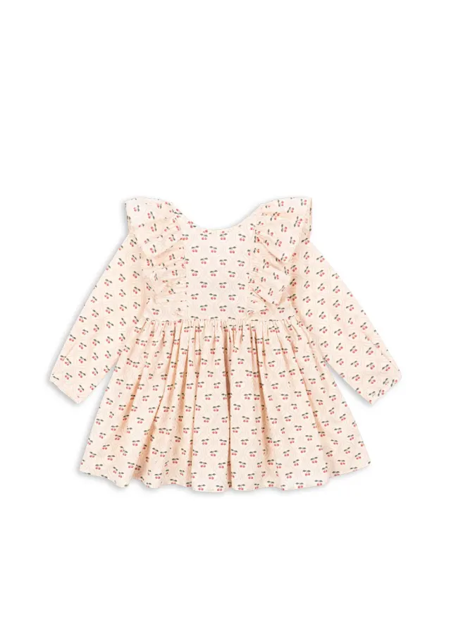 Konges Sløjd Cianna jurk cherry pink motif biokatoen