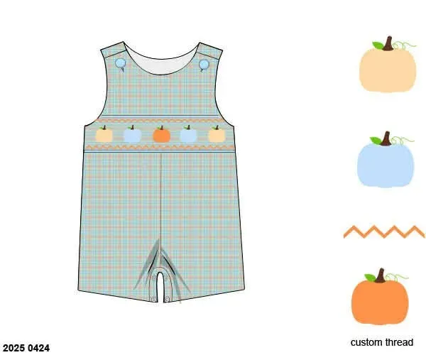 Busy Bee Smocks Remy Pumpkins tuinpakje geweven