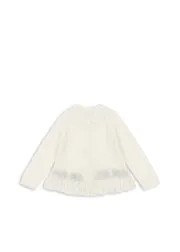 Konges Sløjd Minia Vestje Bright White wolmix borduursel