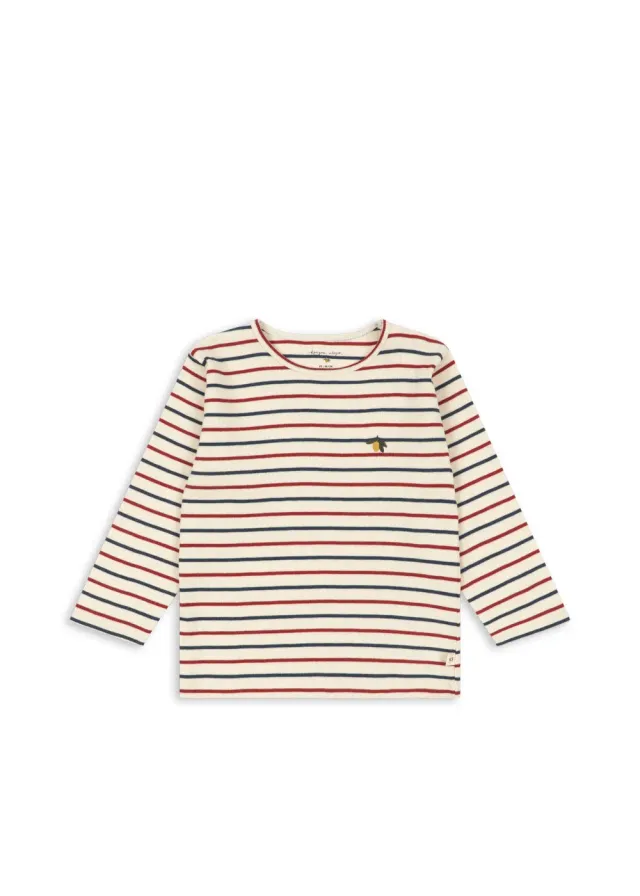 Konges Sløjd Voco Modal Blouse Tricolore Bleu rib biokatoen