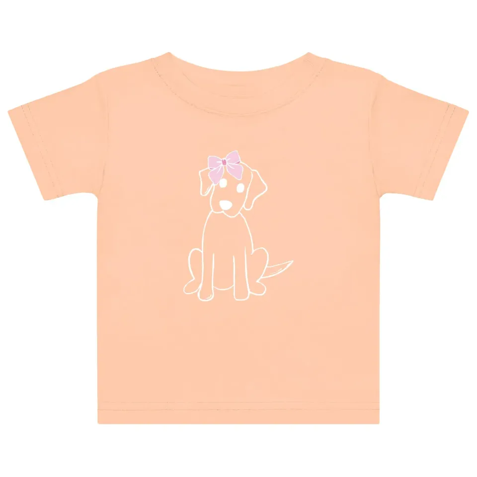 Busy Bee Smocks Graphic t-shirt meisjes 2T hond perzik