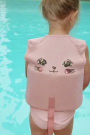 Konges Sløjd Kitty Bikini Powder Pink kattenprint
