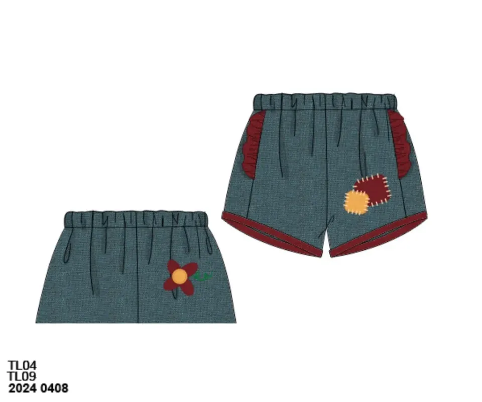Busy Bee Smocks Patchwork Scarecrow shortje meisjes
