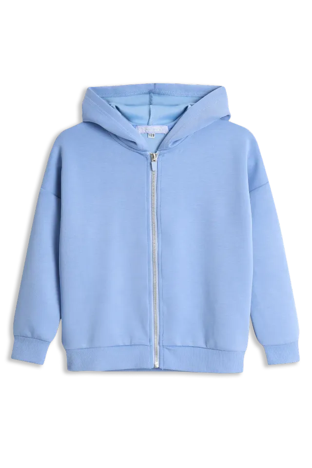 4President Mia Light Blue vest met rits meisjes modal