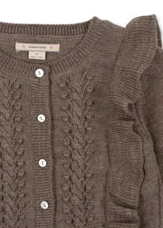 Konges Sløjd Fiol vestje bunny brown melange merinowol