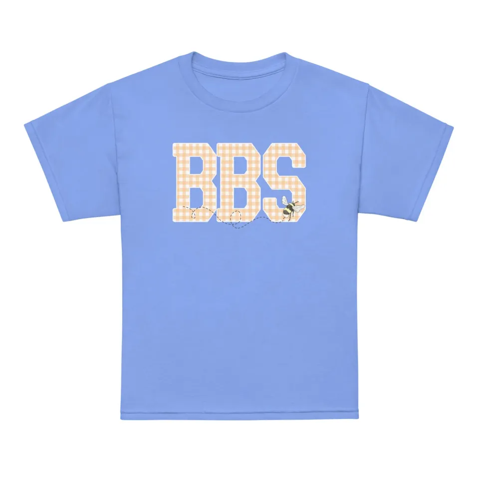 Busy Bee Smocks Peach Gingham BBS T-shirt iris blue jeugd