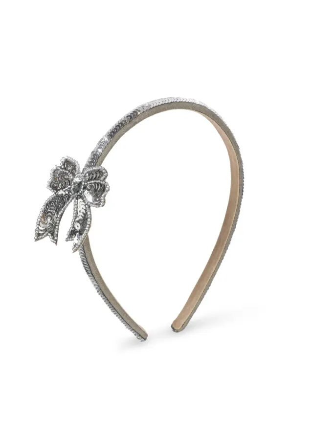 Konges Sløjd Haarband Paillettenstrik Silver Glitter