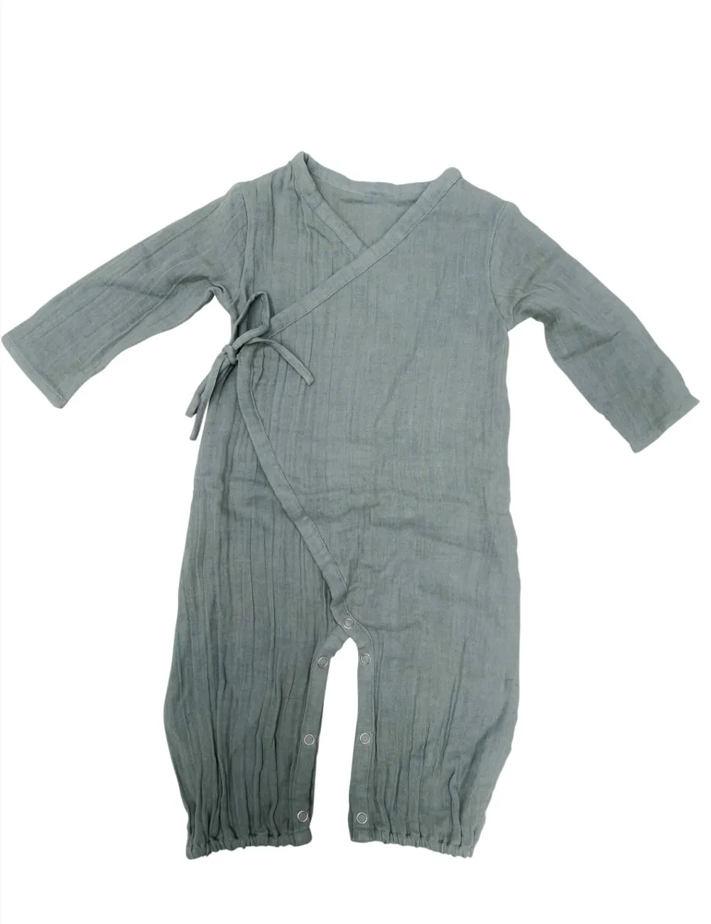 The Mompany Soft Moss kimono romper double gauze
