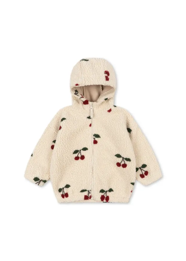 Konges Sløjd Jody Teddy Hoodie vest ma grande cerise warm