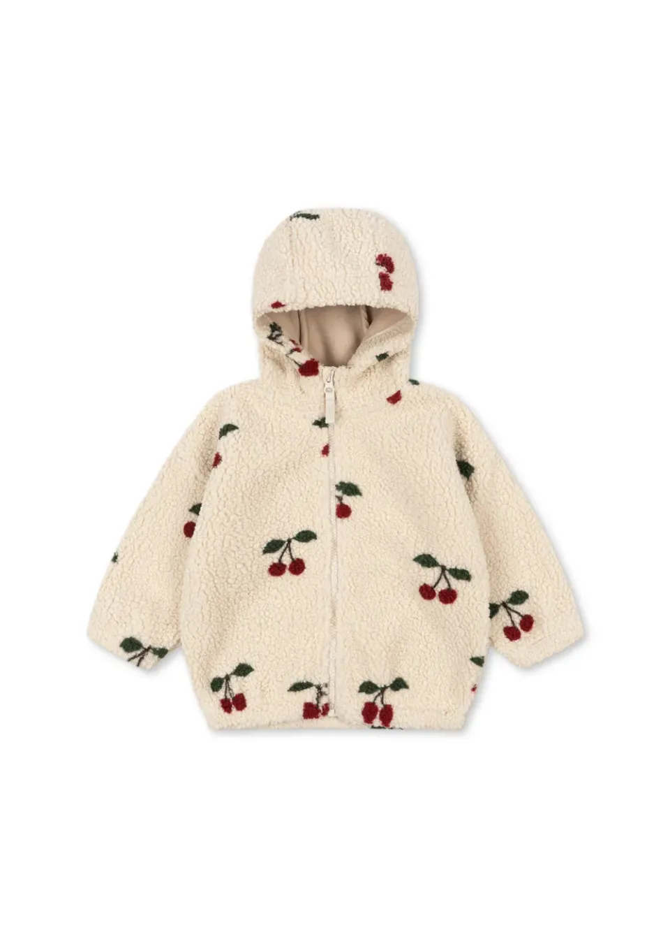 Konges Sløjd Jody Teddy Hoodie vest ma grande cerise warm