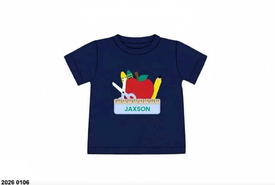 Busy Bee Smocks Jaxson applicatieshirt jongen 6 katoen