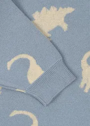 Konges Sløjd Lapis Sweater kindertrui dino mist biokatoen