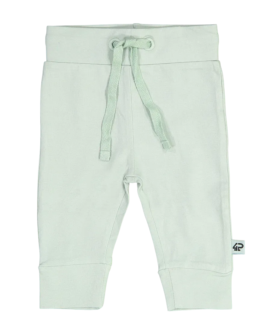 4PRESIDENT Jamie Grey Mint broekje newborn katoen