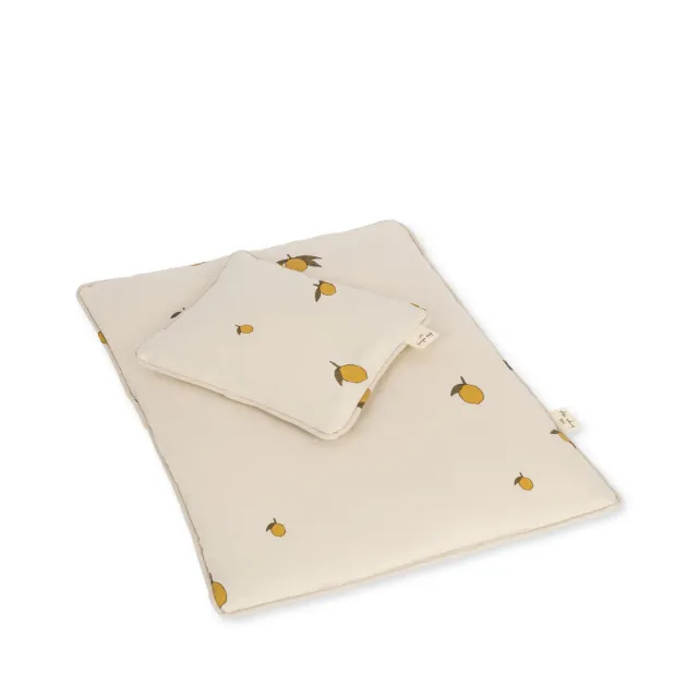 Konges Sløjd Doll Bedding poppenbeddengoed lemon katoen