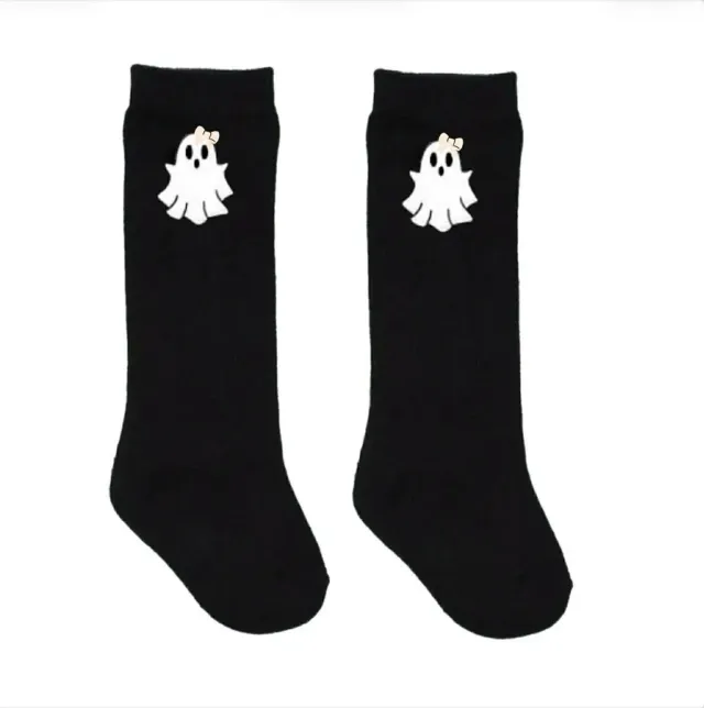Busy Bee Smocks Halloween Black Ghost sokken meisjes zwart