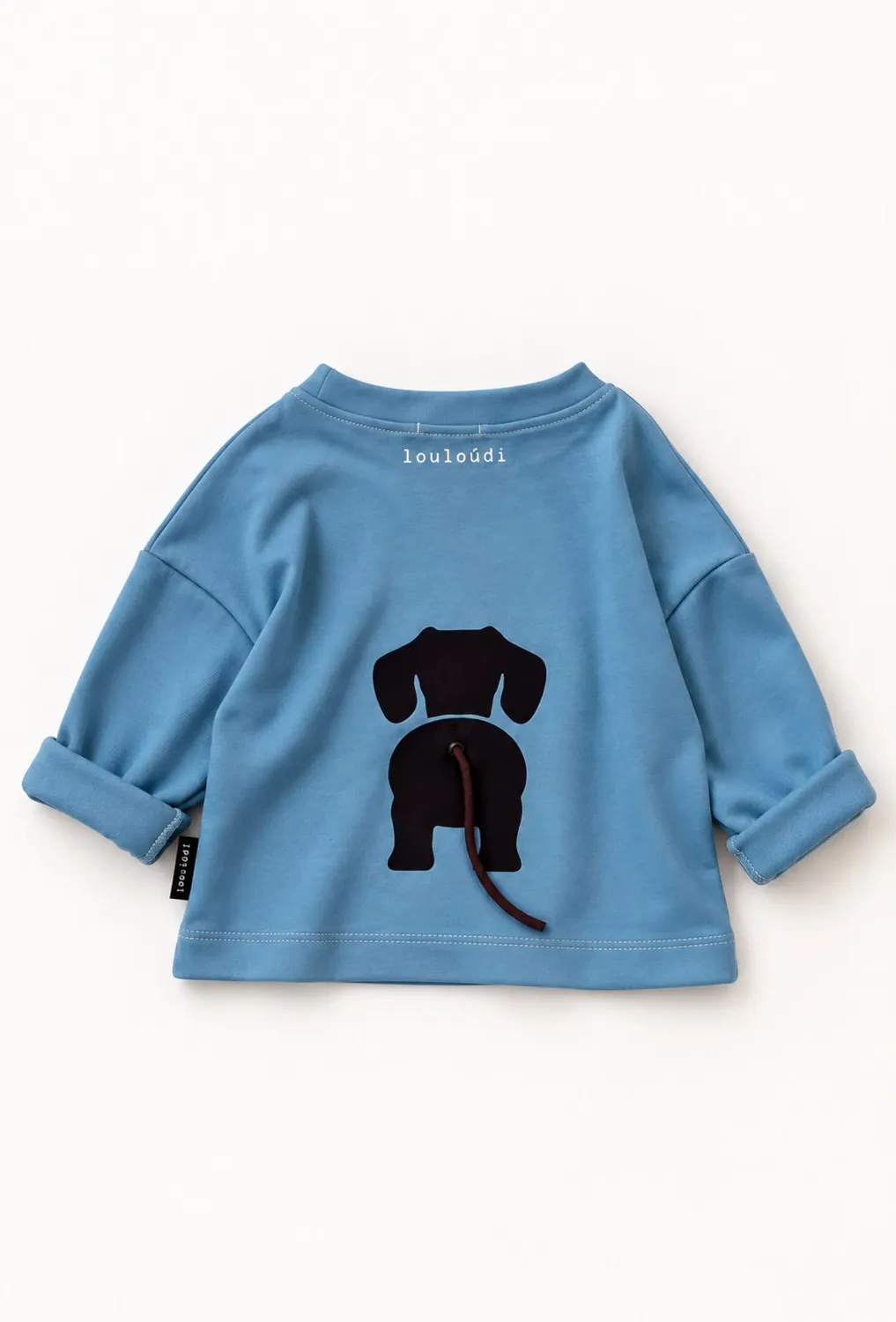 Louloúdi Dachs shirt teckelprint geel 0-3M