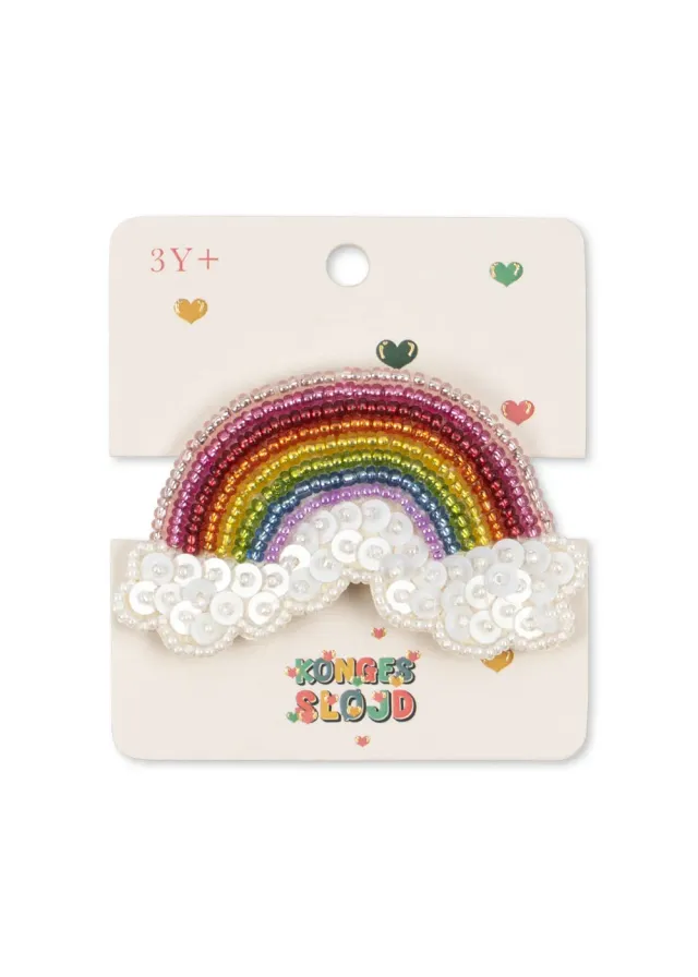 Konges Sløjd Regenboog haarclip rainbow glaskralen
