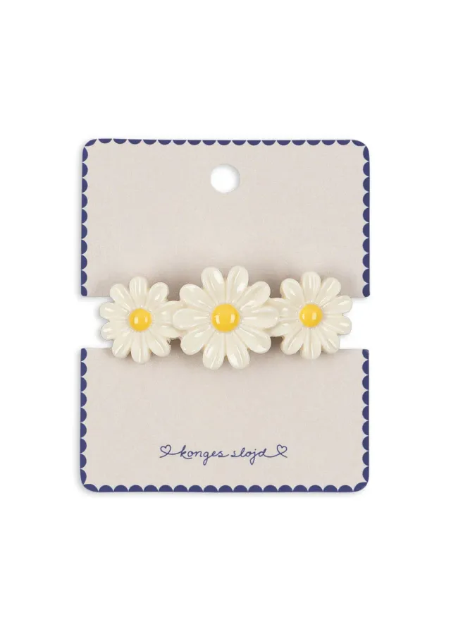 Konges Sløjd Daisy grote haarclip antique white 10 cm