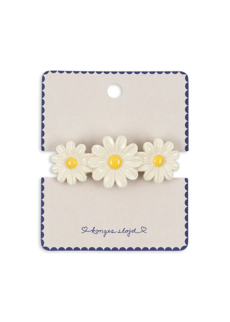 Konges Sløjd Daisy grote haarclip antique white 10 cm