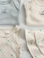 Konges Sløjd Fio 2-pack mouwloze romper biokatoen