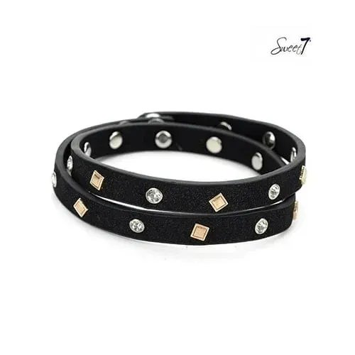 Soda Fashion Wikkel armband zwart wikkelband