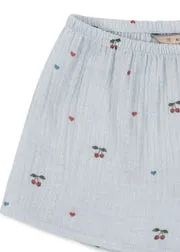 Konges Sløjd Coco Mini Shorts korte broek cherry blue biokatoen