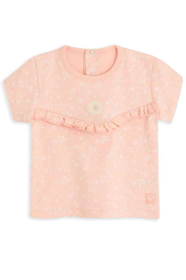 4PRESIDENT Yasmin Pink T-shirt baby bloemenprint katoen