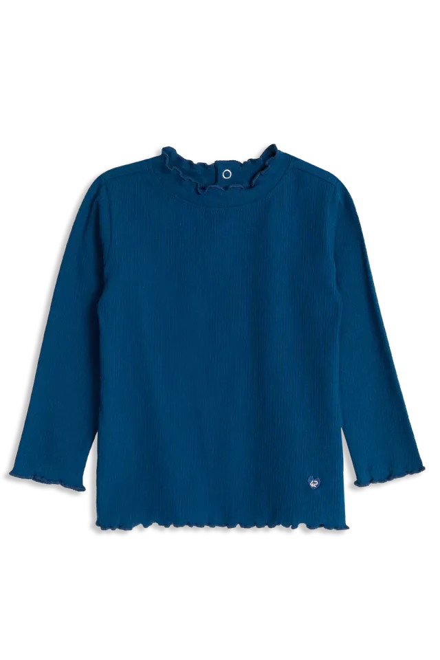 4President Bregje longsleeve blauw katoen meisjes