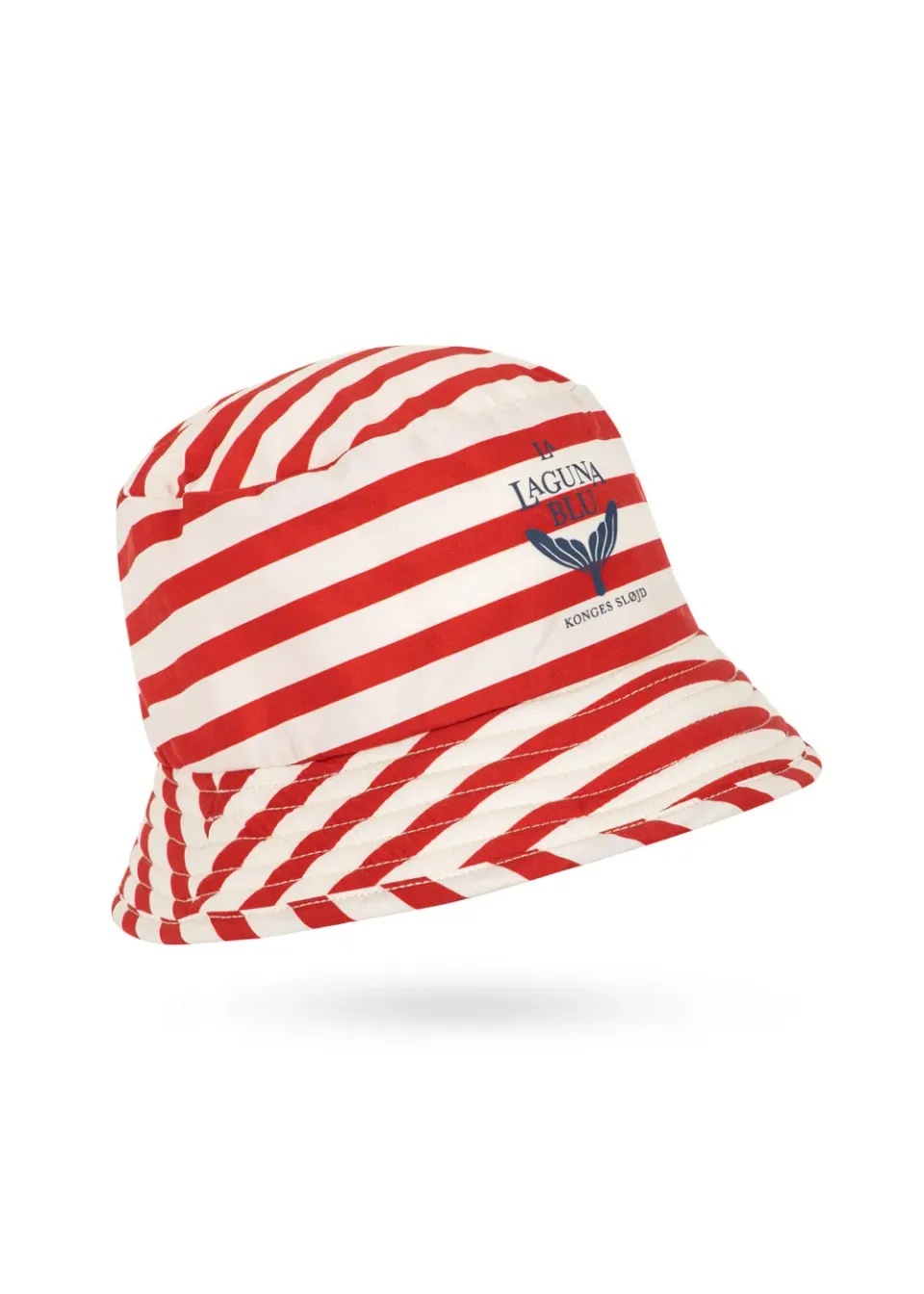 Konges Sløjd Asnou bucket hat stripe rouge UPF 50+