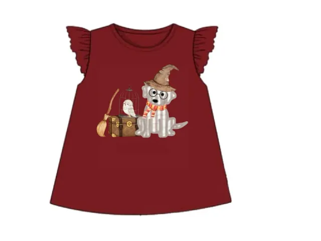 Busy Bee Smocks Halloween Wizard Hank shirt meisjes 18M