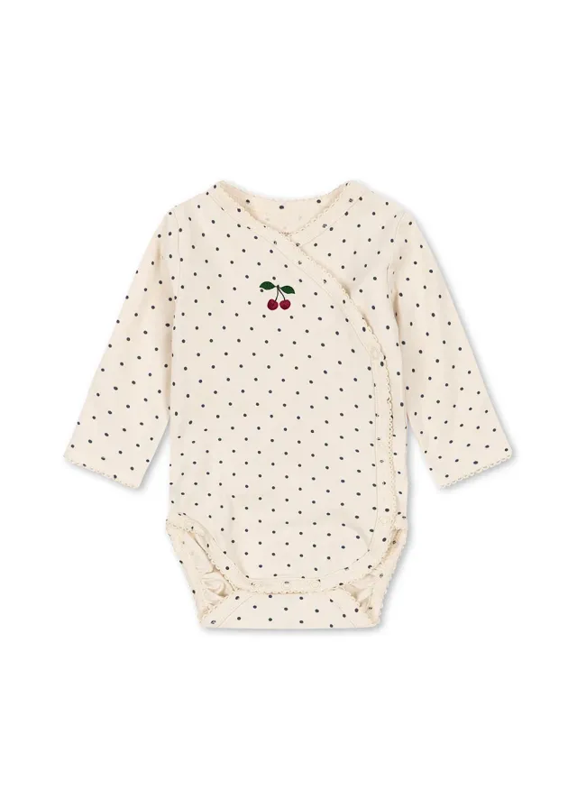 Konges Sløjd Basic romper blue dot biokatoen newborn
