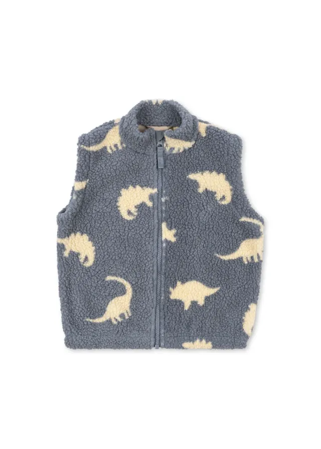 Konges Sløjd Jody bodywarmer dino mist teddyfleece