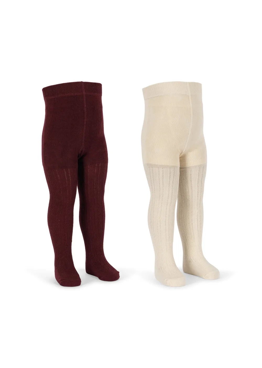 Konges Sløjd Pointelle maillot bordeaux 2-pack katoenmix