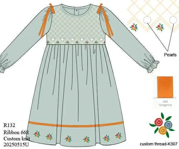 Fall Heirloom geweven jurk meisjes herfstjurk